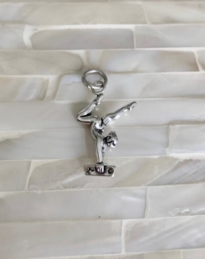 gymnastics charm- Sterling silver
