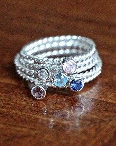 Birthstone Rings- Stacking Ring