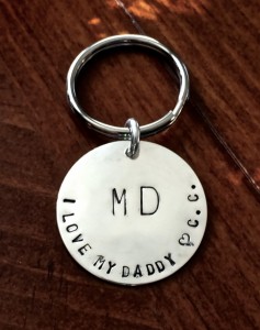 I love daddy Keychain personalized initials