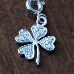 Four Leaf Clover Charm- Irish Pendant- Good Luck Pendant