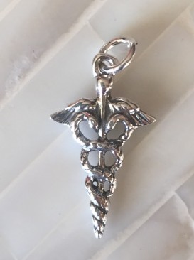 Medical Charm- caduceus pendant for a medical professional