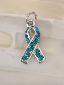 Teal Awareness Ribbon- Cervical Cancer- Ovarian Cancer