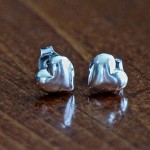 Heart Earrings Sterling Silver Studs