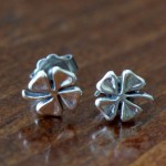 Irish Four Leaf Clover Stud Earrings