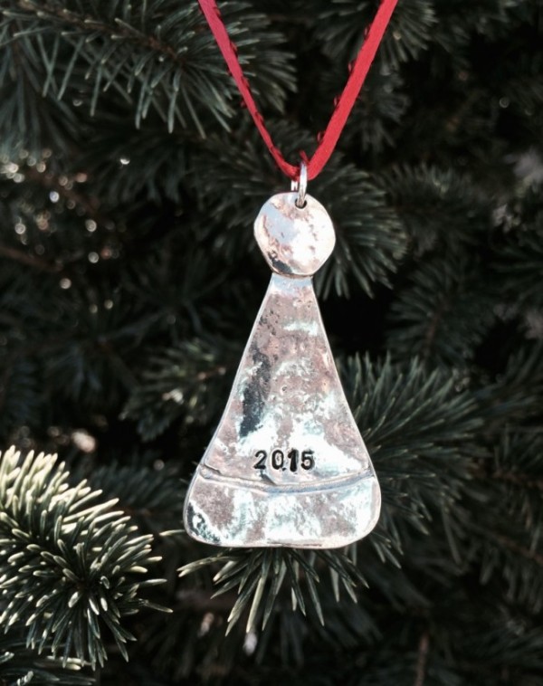 Santa hat personalized name ornament