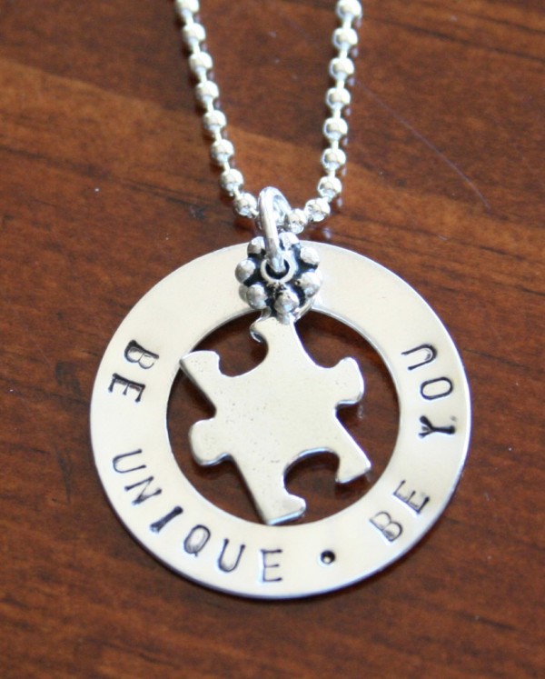 Puzzle Piece Autism Necklace Be You kandsimpressions