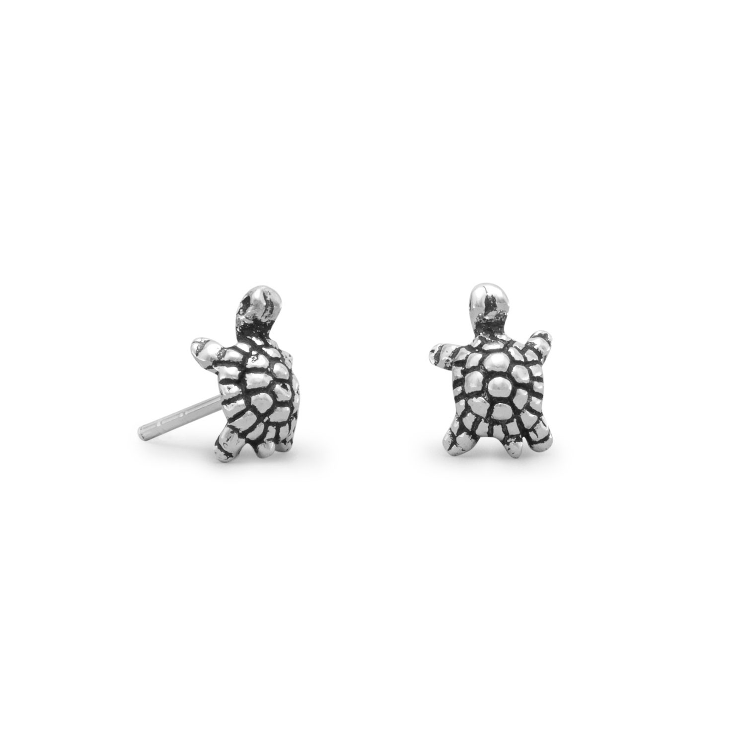 Turtle Earrings Sterling Silver | kandsimpressions