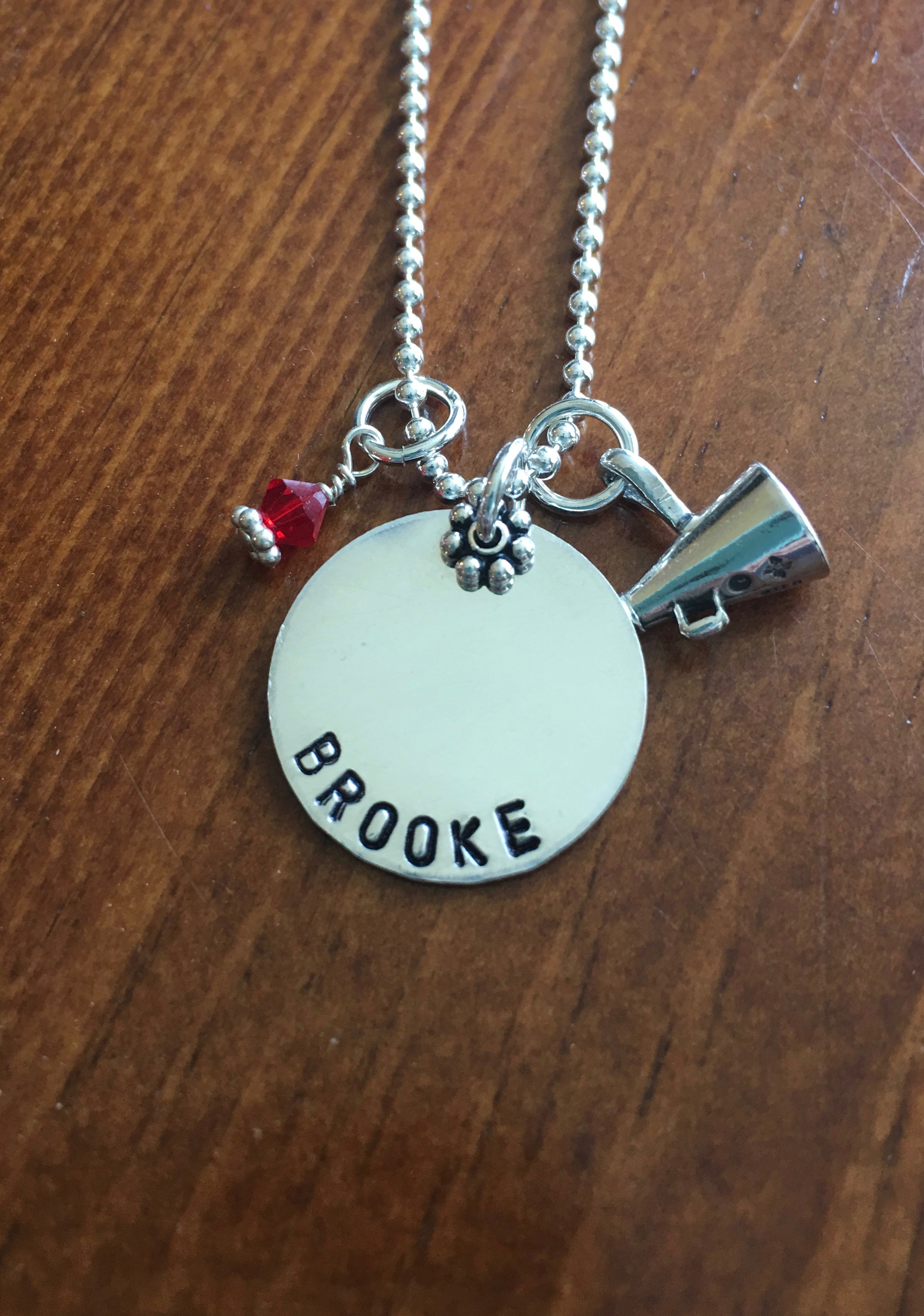 Cheer Name Necklace- Cheerleader Gift
