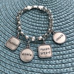 Mother's bracelet gift kids name bible verse
