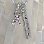 Autism Mothers Childs Name Necklace- Sterling Silver