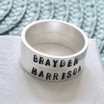 personalized child name ring- mom of two gift for Mother's Day