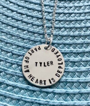 Deployment Necklace- Personalized- Part of my heart is deployed