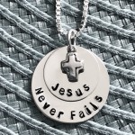 personalized religious layered necklace- cross