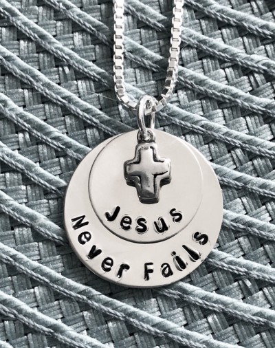 personalized religious layered necklace- cross