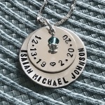 Mothers personalized Necklace- Shower, new mom gift