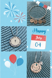 4th of july personalized jewerly sale