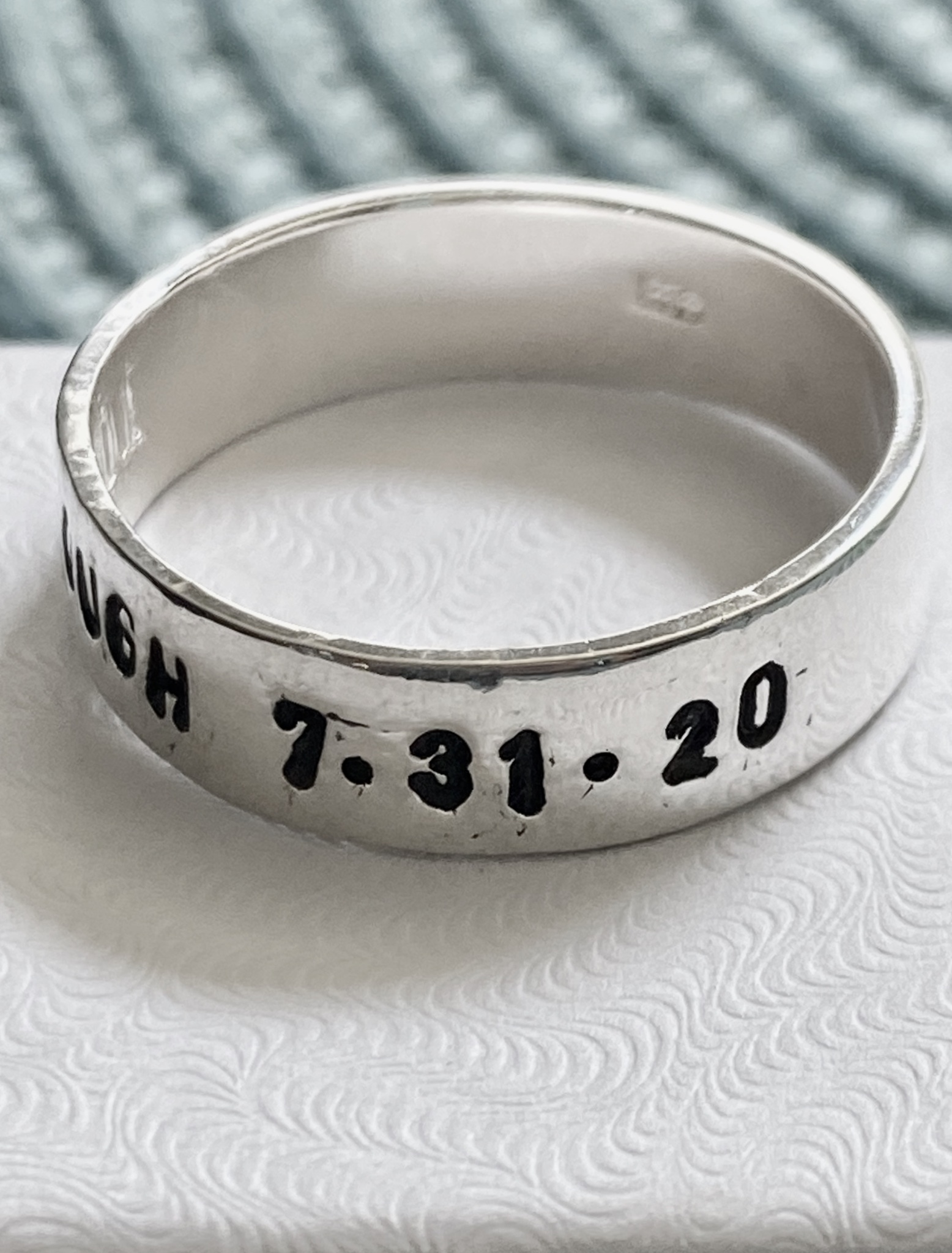 recovery date ring, addiction- sobriety- gift