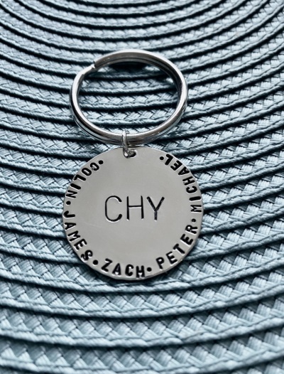 Father's keychain, kids name, gift for dad