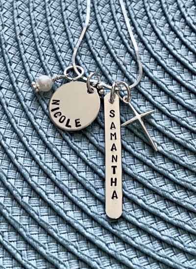 religious mom necklace gift- kids name necklace
