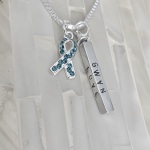ovarian, cervical cancer necklace- survivor gift