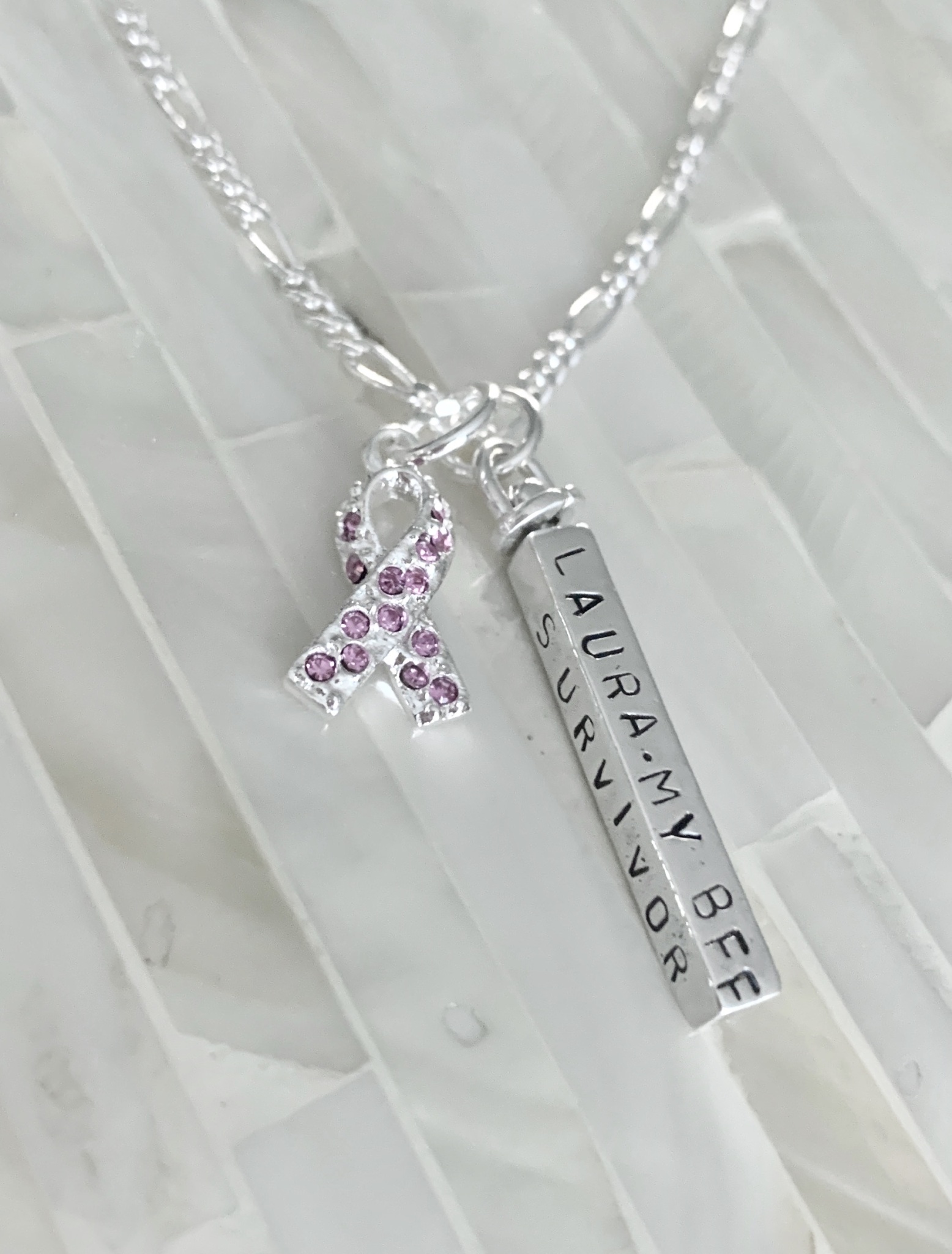 support gift breast cancer necklace