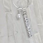 mom necklace, Bible verse, kids names