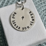 personalized religious inspirational phrase necklace