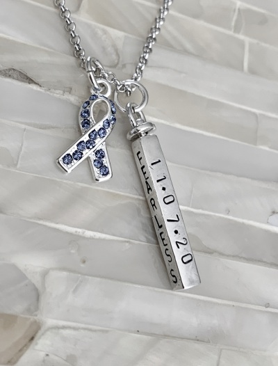 colon cancer necklace, inspirational gift