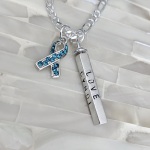 ovarian cancer support gift personalized necklace