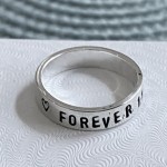 couples ring personalize initials anniversary date heart