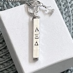 greek letters necklace, gift for sister, big, little