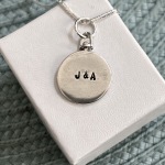anniversary necklace, personalized initials, date